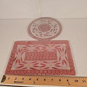 Two Old World Temptations Red Trivets